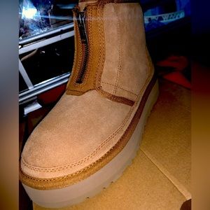 UGG® Neumel Platform Zip Suede Booties